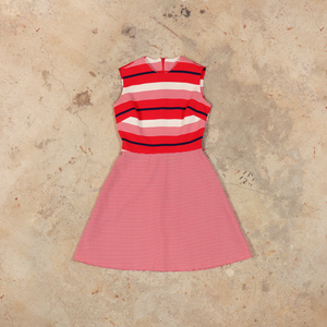 Sleeveless pattern dress【E0252】
