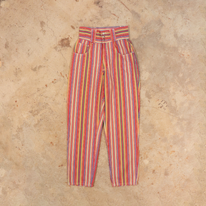 Stripe pattern denim pants【C0426】
