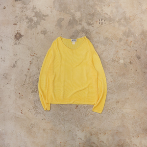 Yellow summer knit tops【A0756】