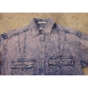 Chemical denim shirt【A0761】
