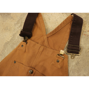 `carhartt` brown denim overall【C0381】