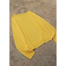 画像をギャラリービューアに読み込む, Yellow summer knit tops【A0756】