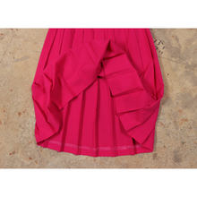 画像をギャラリービューアに読み込む, Vivid pink pleats skirt【C0394】