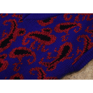 Paisley pattern knit vest【A0745】