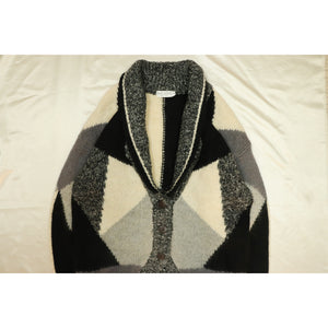Geometric pattern knit cardigan【A0467】