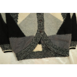 Geometric pattern knit cardigan【A0467】