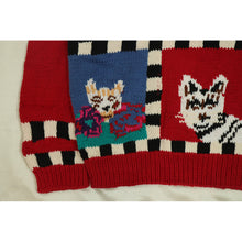 画像をギャラリービューアに読み込む, Cat design knit sweater【A0705】