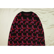 画像をギャラリービューアに読み込む, Paisley pattern knit sweater【A0708】