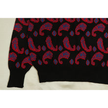 画像をギャラリービューアに読み込む, Paisley pattern knit sweater【A0708】