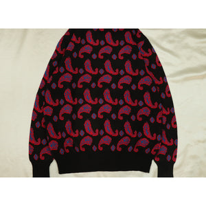 Paisley pattern knit sweater【A0708】