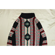 画像をギャラリービューアに読み込む, Native pattern knit sweater【A0712】