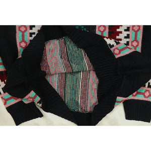 Native pattern knit sweater【A0712】