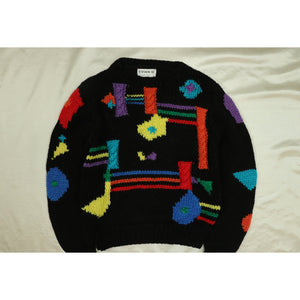 Note pattern knit sweater【A0716】