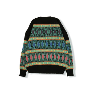 Diamond pattern knit sweater【A0717】