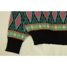 画像をギャラリービューアに読み込む, Diamond pattern knit sweater【A0717】