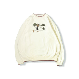 Golf embroidered sweat pullover【A0722】