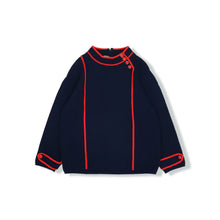 画像をギャラリービューアに読み込む, Line design knit sweater【A0753】