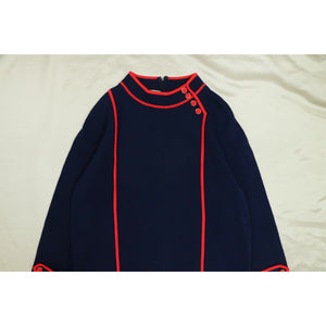 Line design knit sweater【A0753】