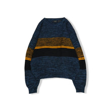 画像をギャラリービューアに読み込む, Border pattern knit sweater【A0784】