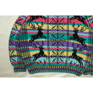 Multi color knit sweater【A0787】