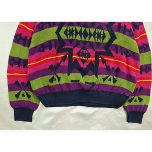 Mix pattern knit sweater【A0789】