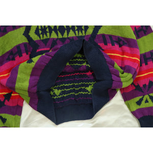 Mix pattern knit sweater【A0789】