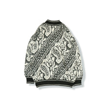 画像をギャラリービューアに読み込む, Paisley pattern knit sweater【A0796】