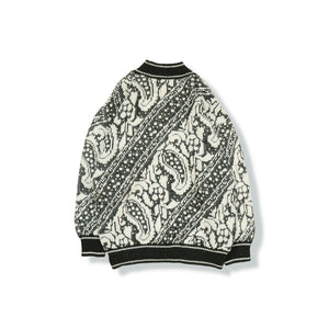Paisley pattern knit sweater【A0796】