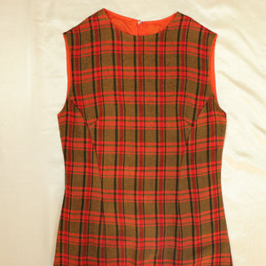 Check pattern medium dress【E0090】