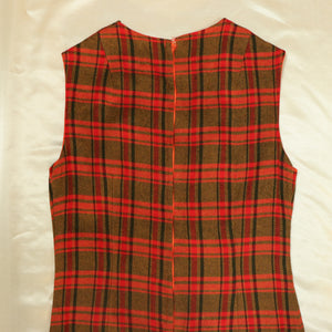 Check pattern medium dress【E0090】