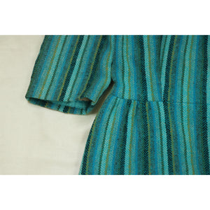 Stripe pattern half sleeve dress【E0243】