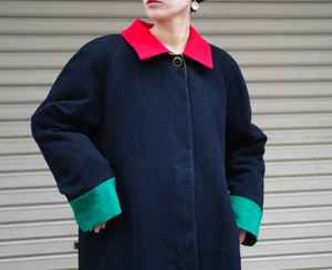 Color switch long coat【B0342】