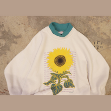 画像をギャラリービューアに読み込む, Sunflower printed sweat pullover【A0752】
