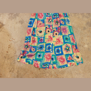 Various flower printed skirt【C0311】