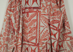 Total pattern linen mix shirt【A0021】