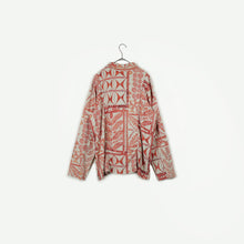 画像をギャラリービューアに読み込む, Total pattern linen mix shirt【A0021】