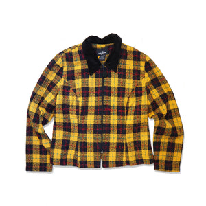 Tartan check pattern zip up jacket【A0022】
