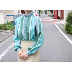 Stripe pattern blouse【A0105】