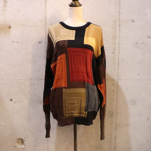 3D block sweater【A0131】