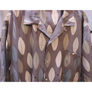 Open collar pattern shirt【A0151】