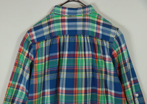 Check pattern frill design shirt【A0229】