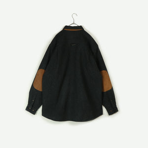 Wool mix oversize shirt【A0264】
