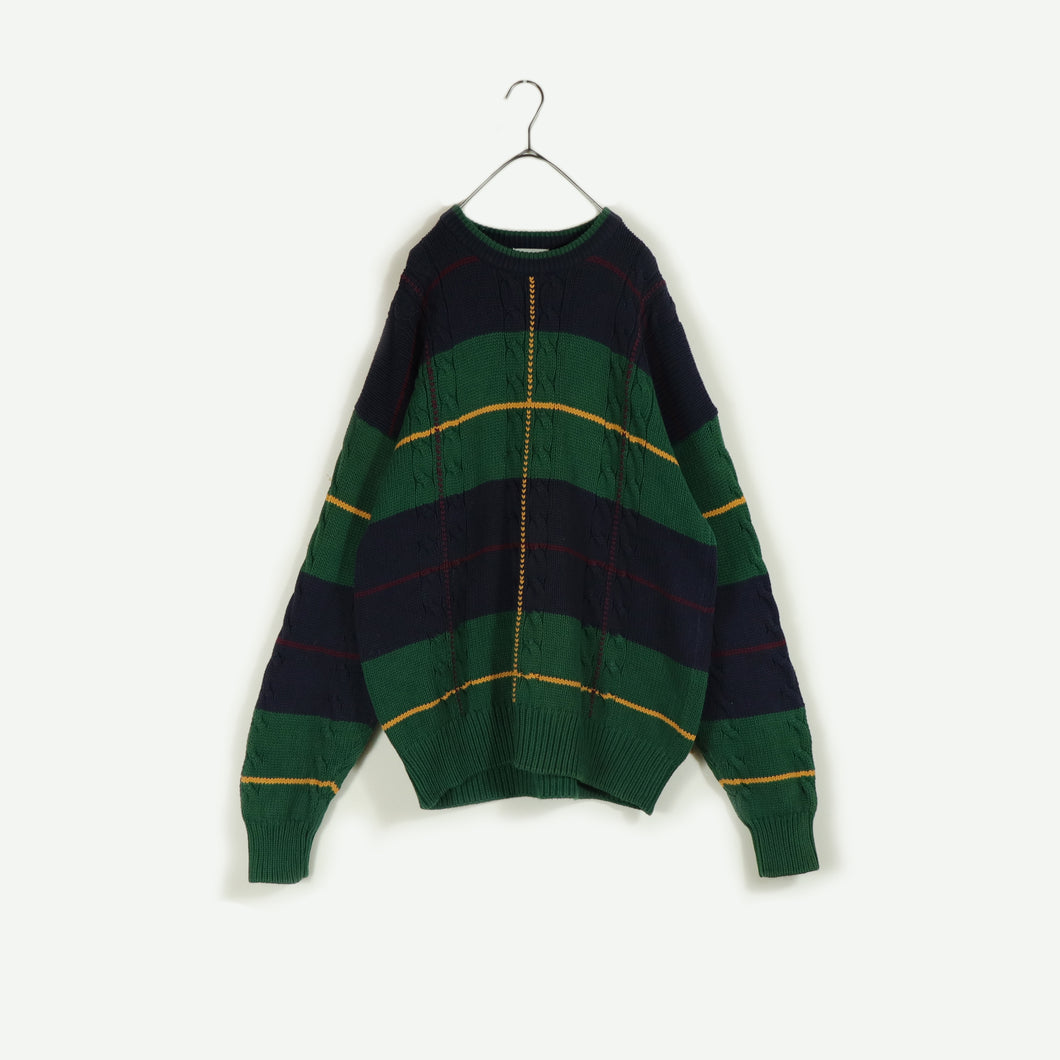 Cable knit sweater【A0266】