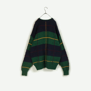Cable knit sweater【A0266】
