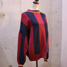 画像をギャラリービューアに読み込む, Stripe pattern sweater【A0267】