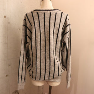 Pattern crew neck sweater【A0330】