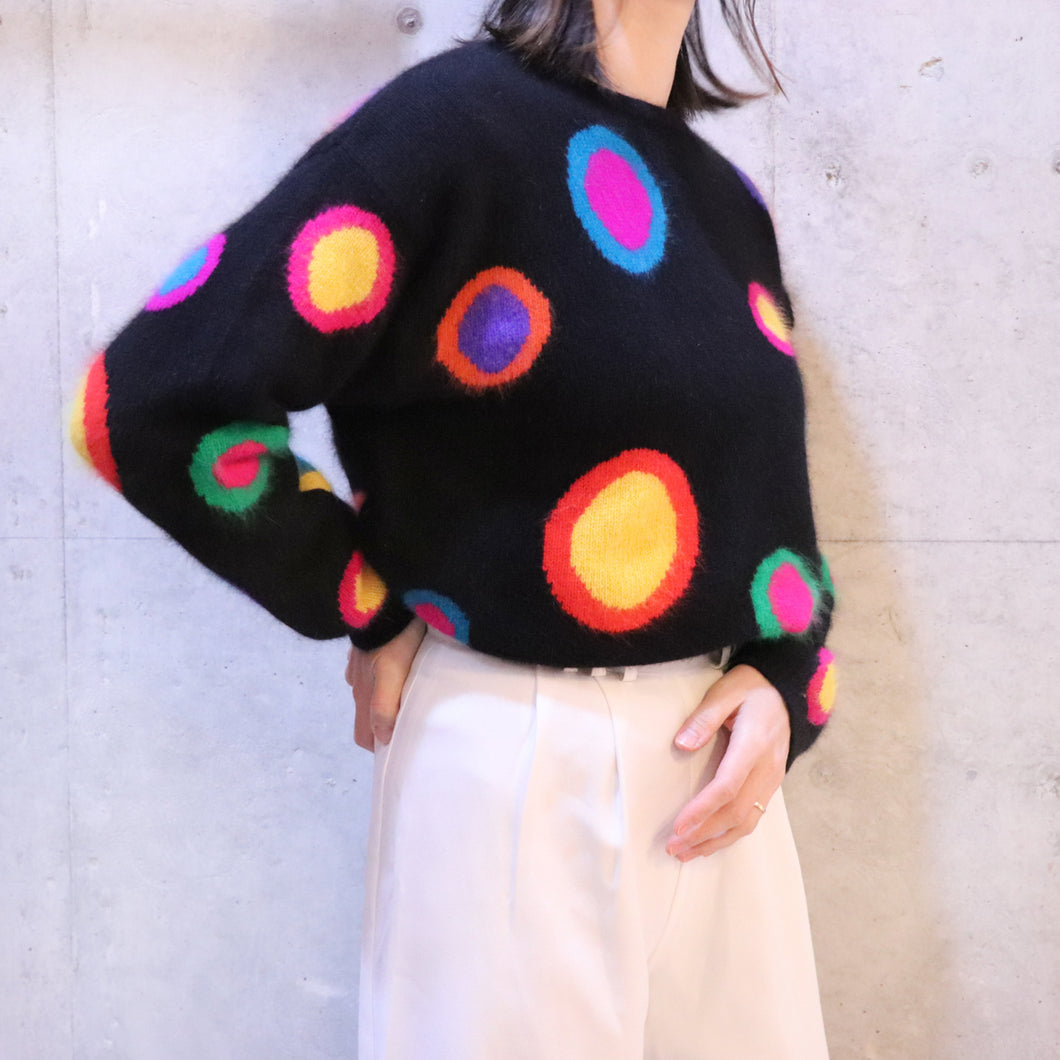 Dot Pattern Angola Sweater【A0336】