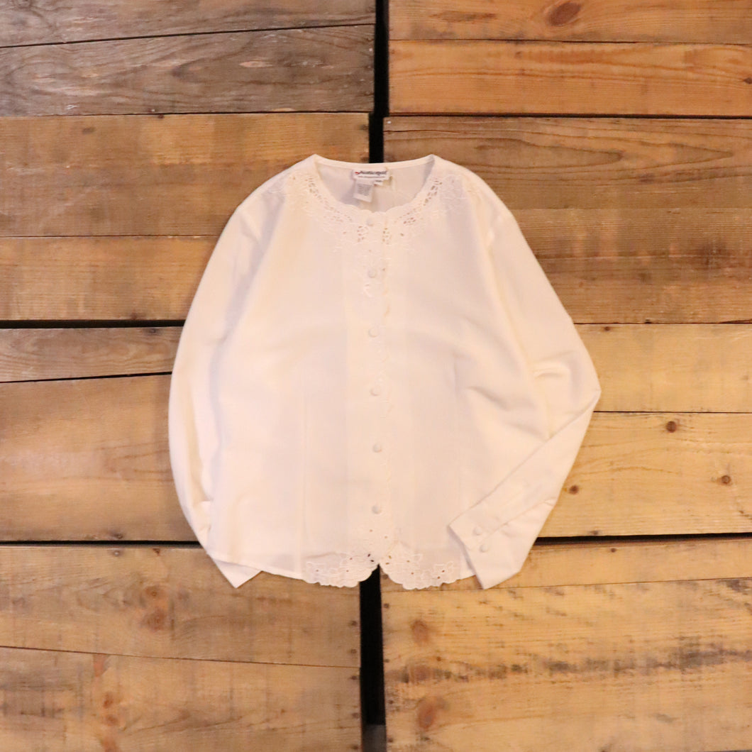 White lace blouse【A0355】