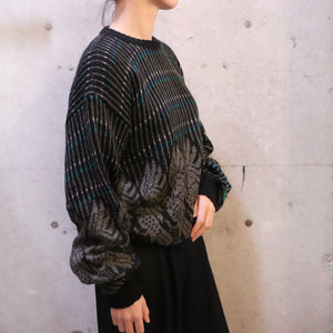 Total pattern sweater【A0362】