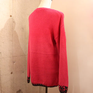 Hot pink sweater【A0428】